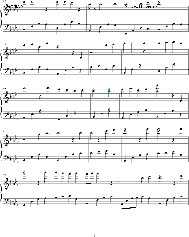 没有名字的曲-诗钢琴曲谱（图3）