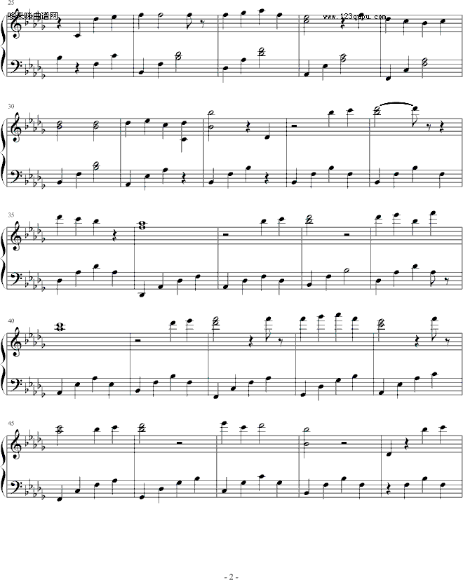 没有名字的曲-诗钢琴曲谱（图2）