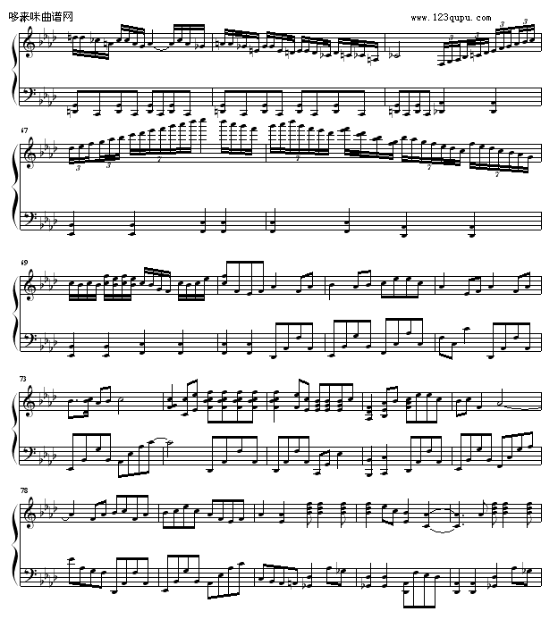 Asian Dream Song-久石让钢琴曲谱（图4）