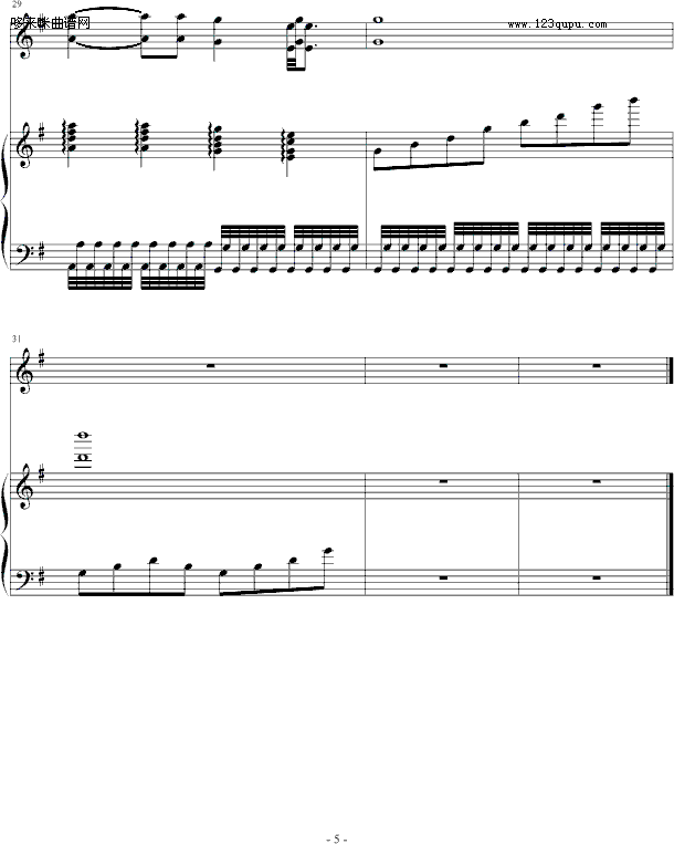 父亲-黑键钢琴曲谱（图5）