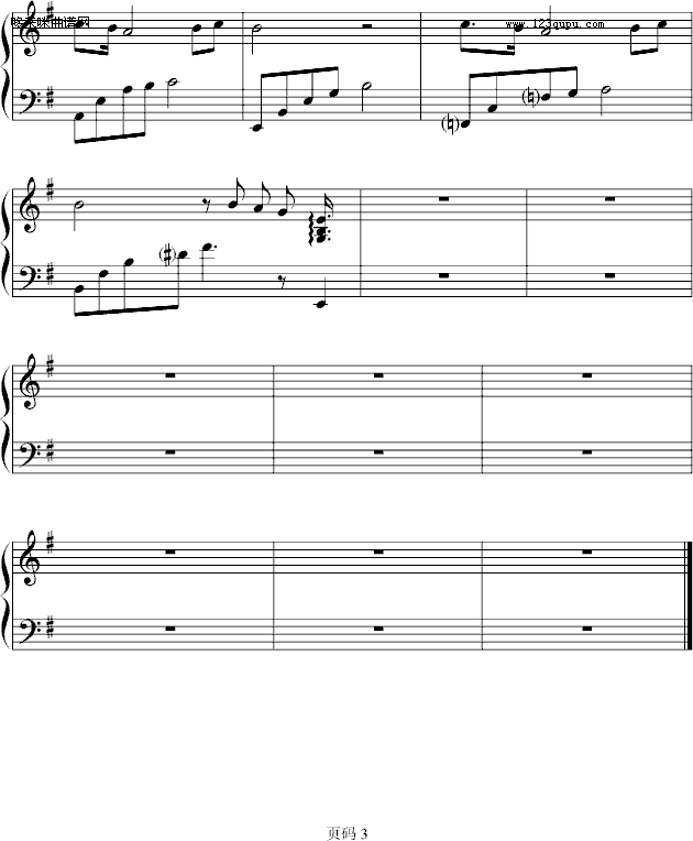 星空的记忆-╰ァ│弦`Оo钢琴曲谱（图3）