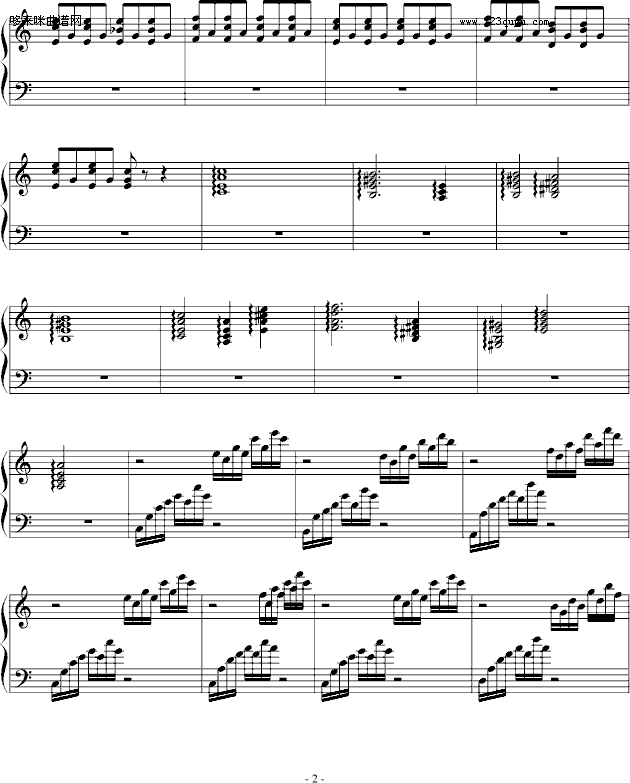 晚霞-琴辉钢琴曲谱（图2）