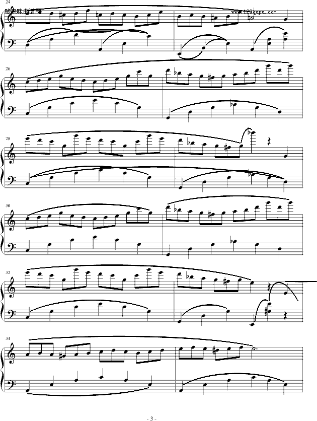 a小调练习曲-心兰钢琴曲谱（图3）