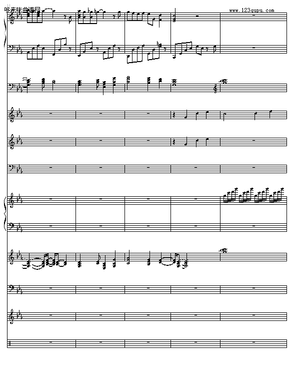悲伤的回忆-緋村剑心钢琴曲谱（图3）