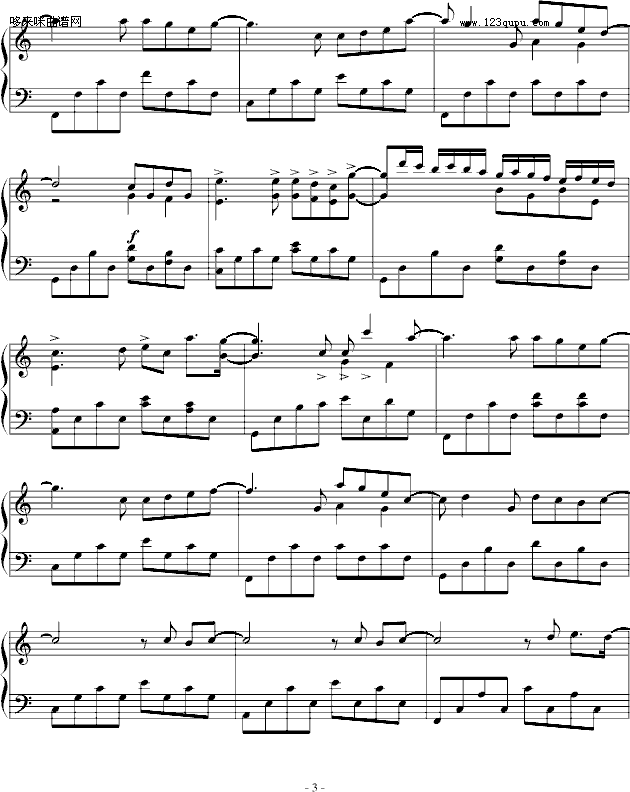 夜晚的旋律-Enjoythemusic钢琴曲谱（图3）