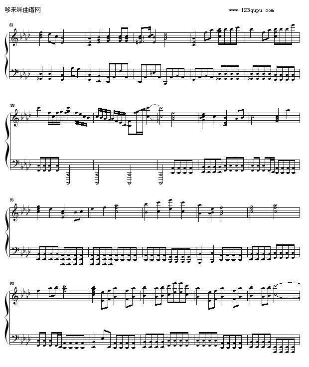 Asian Dream Song-久石让钢琴曲谱（图5）