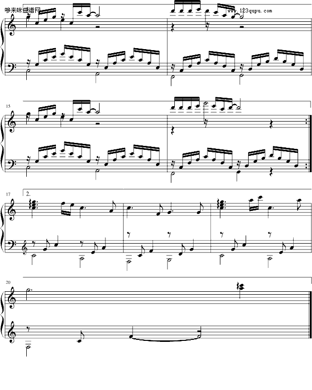夏日幻想-南山钢琴曲谱（图2）