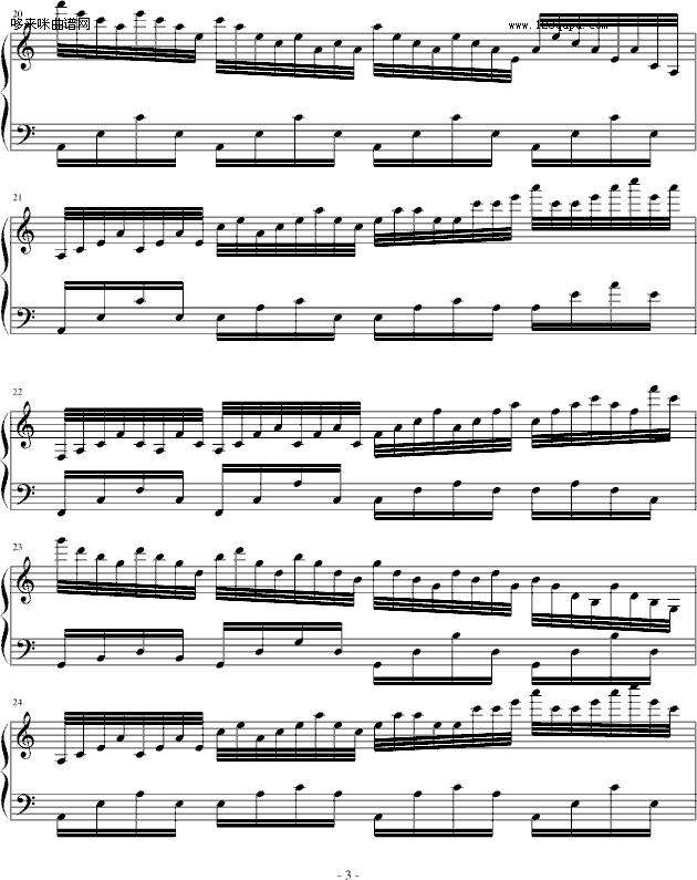 37秒的癫狂(hard ver.)-冰岛的雨季钢琴曲谱（图3）