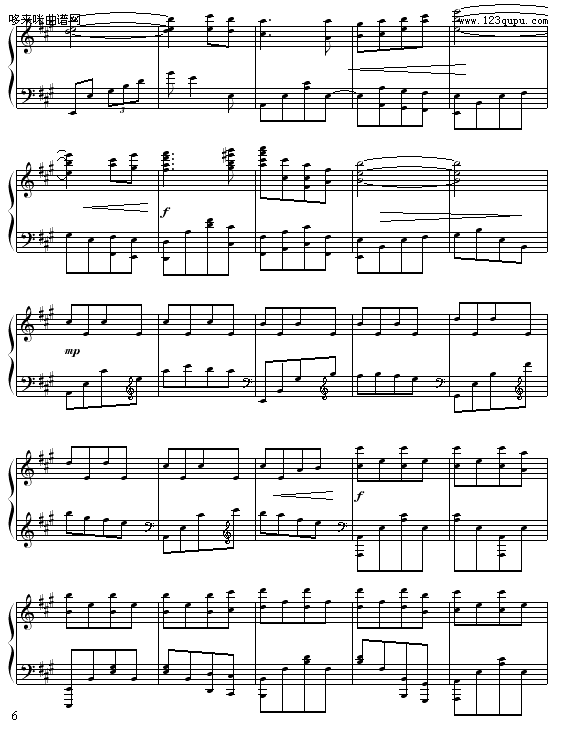 A大调叙事曲-苗波钢琴曲谱（图6）