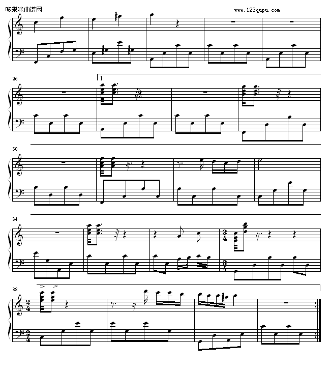 夕阳-声韵钢琴曲谱（图2）