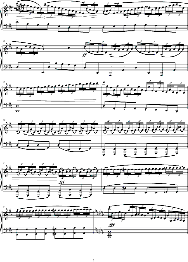 c小调练习曲-曹博来钢琴曲谱（图3）