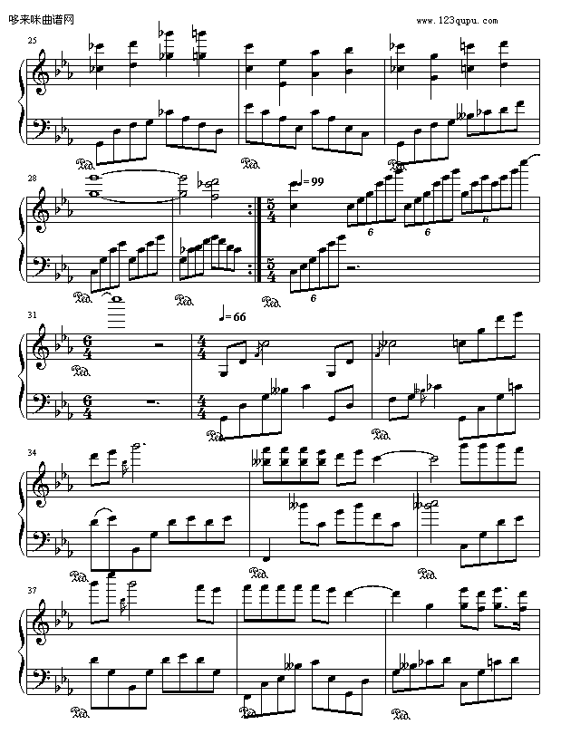 深情地倾诉-C小调钢琴曲-raymond142钢琴曲谱（图3）