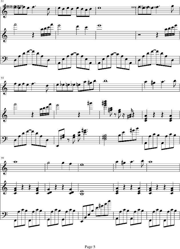 天鹅奏鸣曲-凤鸣钢琴曲谱（图5）