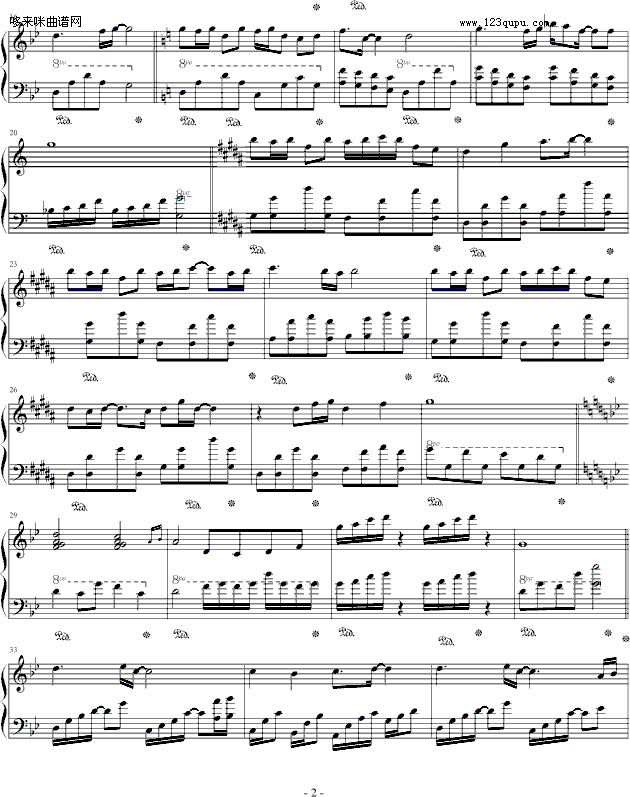ONE LOVE-HAL钢琴曲谱（图2）
