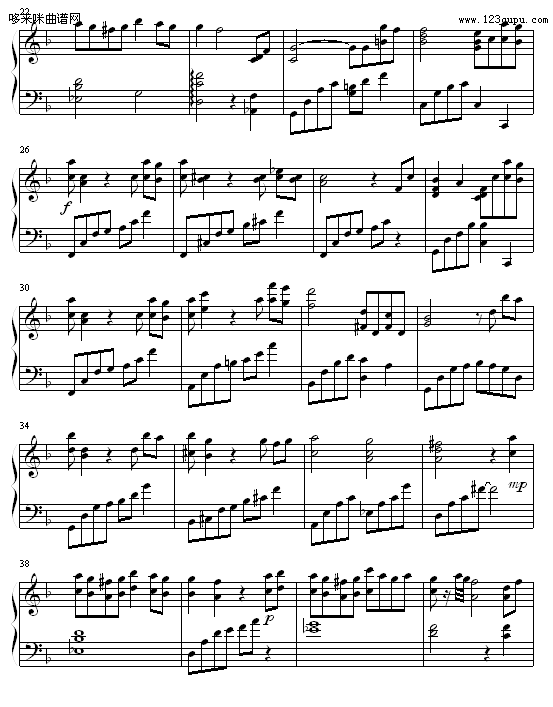 最终幻想 tifa主题曲-最终幻想钢琴曲谱（图2）