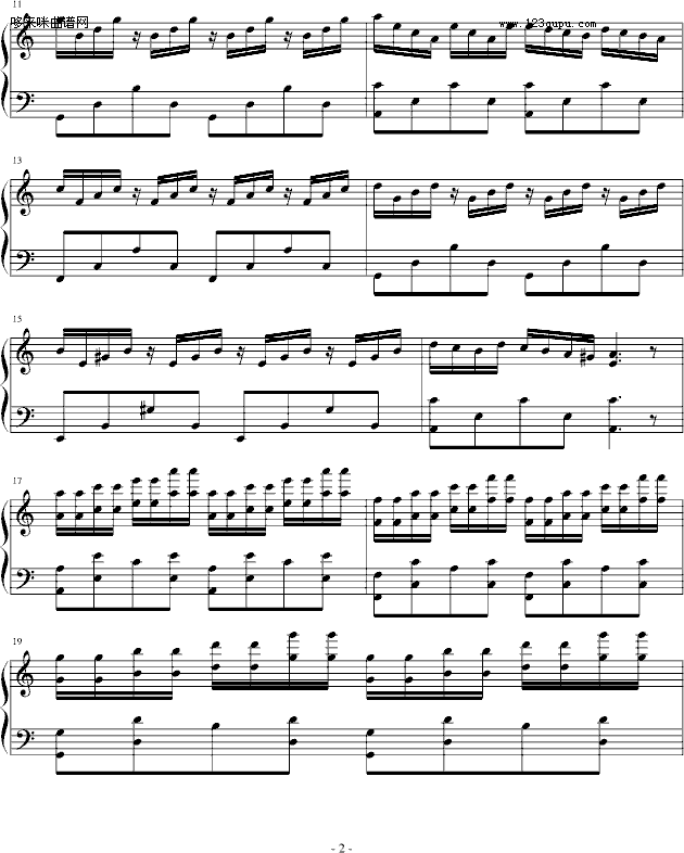 37秒的癫狂(hard ver.)-冰岛的雨季钢琴曲谱（图2）
