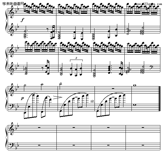 Hinata VS Neji-火影忍者钢琴曲谱（图3）