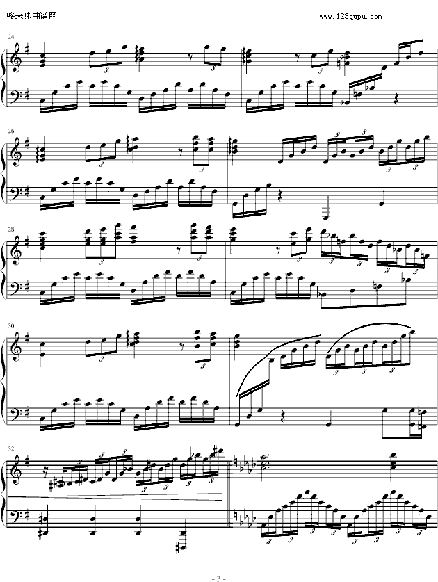 人鬼情未了-影视钢琴曲谱（图3）