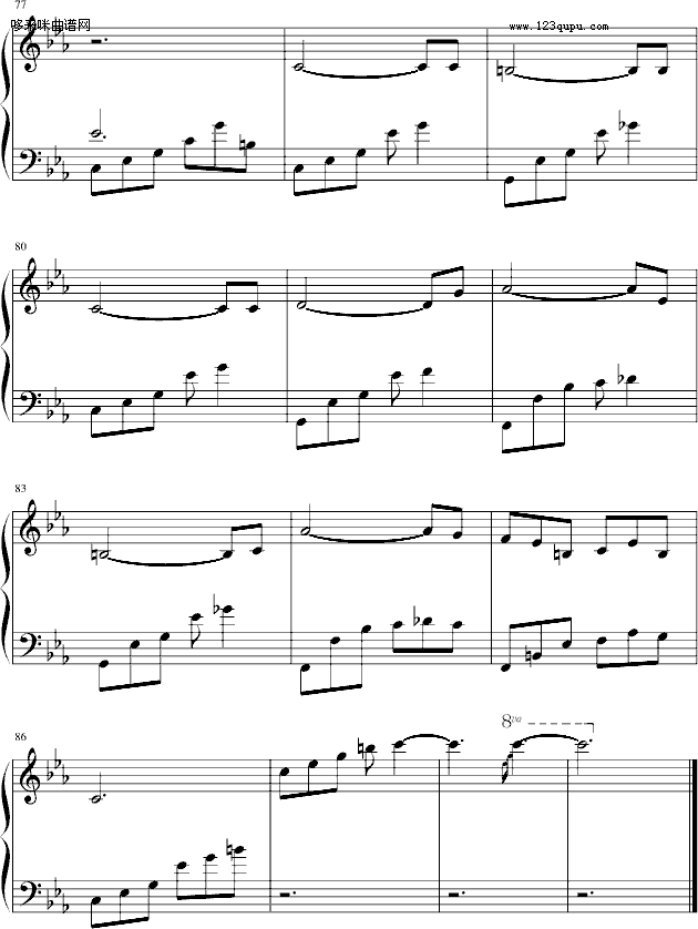 “最後”の變奏曲-言主任钢琴曲谱（图7）