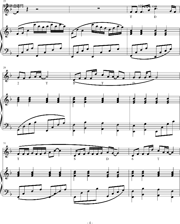 相思云-黑键钢琴曲谱（图4）