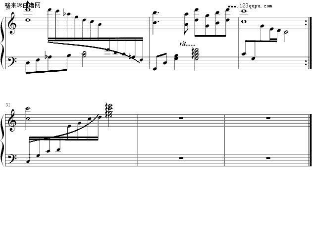 一帘幽梦-影视钢琴曲谱（图3）