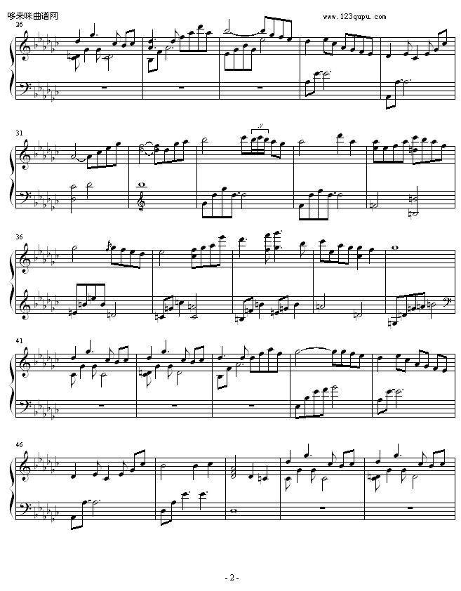 黄昏-须釜俊一钢琴曲谱（图2）