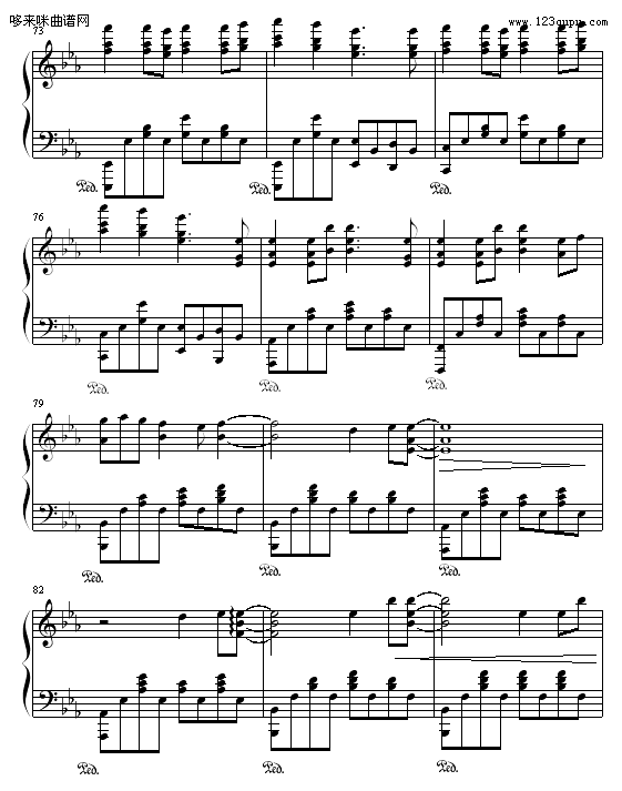 field of hope-动漫影视钢琴曲谱（图7）