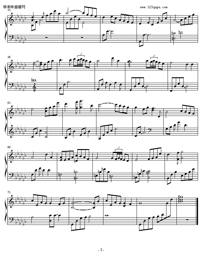 黄昏-须釜俊一钢琴曲谱（图3）