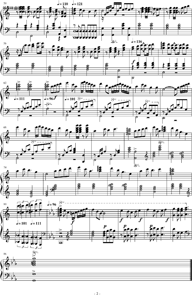 织女之恋07最新版-白鹤仙郎钢琴曲谱（图2）