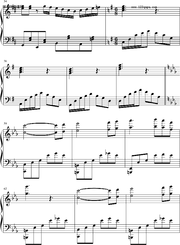“最後”の變奏曲-言主任钢琴曲谱（图5）