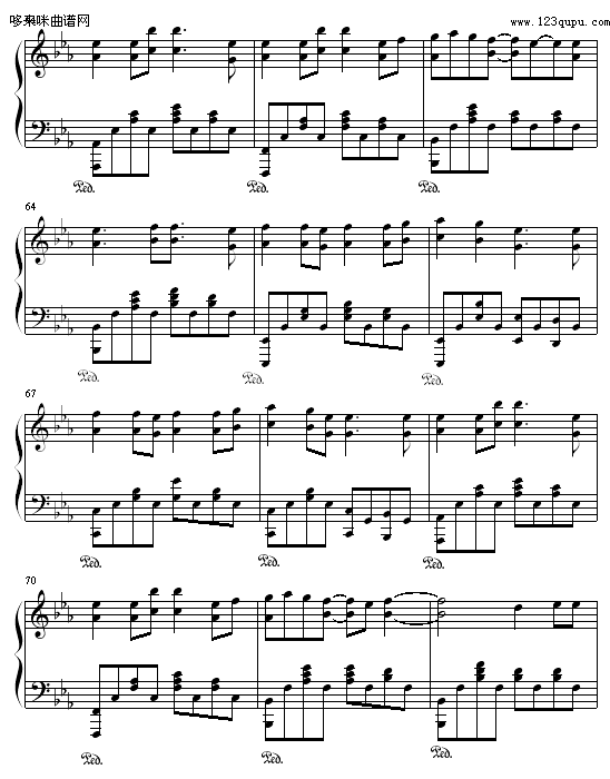 field of hope-动漫影视钢琴曲谱（图6）