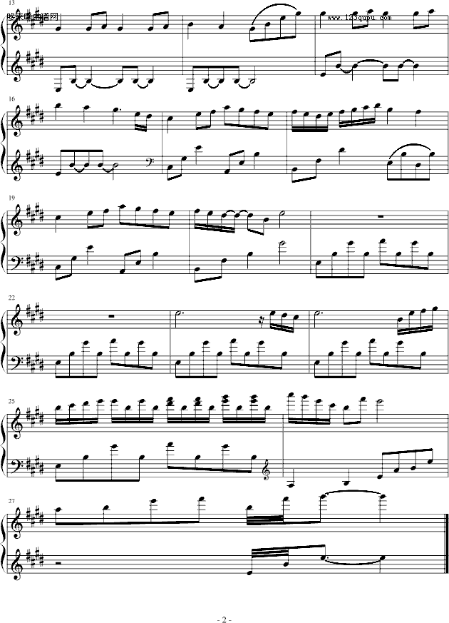 童年的涟漪-心の瑶琴钢琴曲谱（图2）