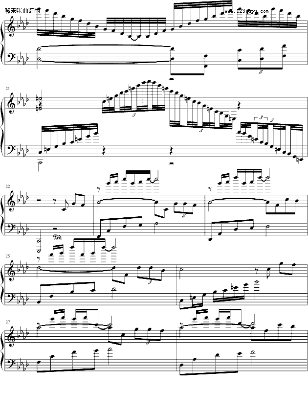 冬の回忆（改编版）-布拉希子钢琴曲谱（图4）