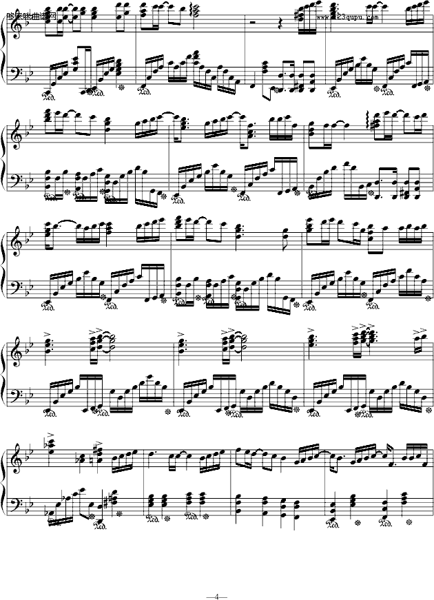 看到梦之后-名侦探柯南钢琴曲谱（图4）