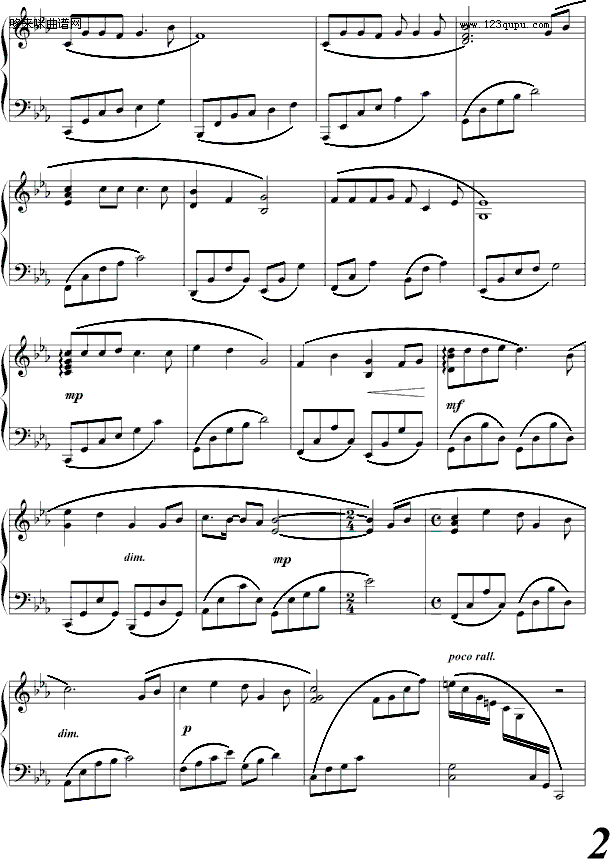 Princess Mononoke-久石让钢琴曲谱（图2）