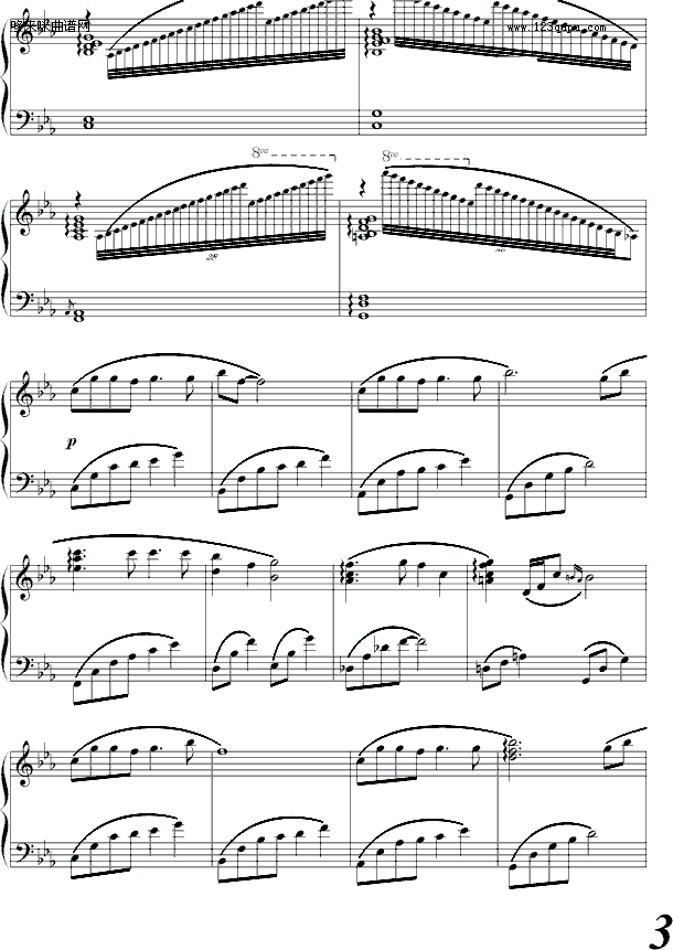 Princess Mononoke-久石让钢琴曲谱（图3）