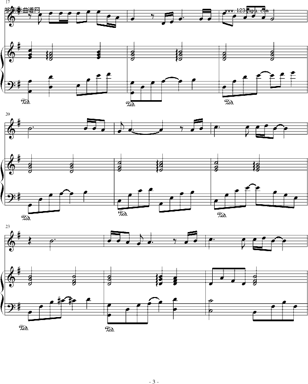 思念-靓VS炫钢琴曲谱（图3）