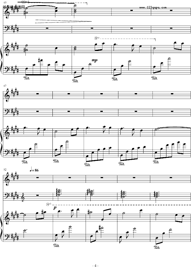 梦中的相遇-Bach钢琴曲谱（图4）