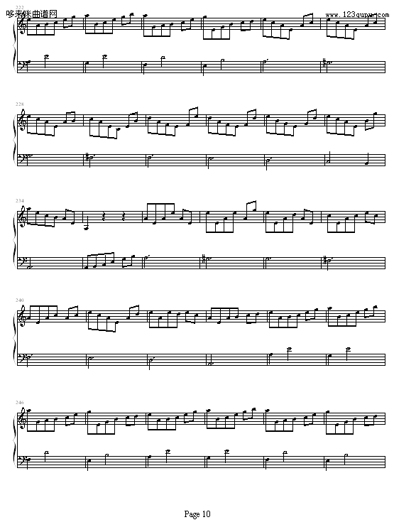 猪八戒变奏曲-狼猎人钢琴曲谱（图10）