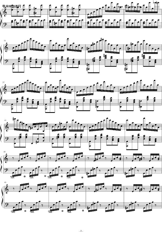 Etude.no.3-清代皇帝钢琴曲谱（图2）