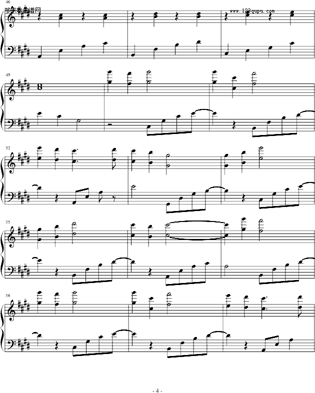 迴梦游仙-自创钢琴版-影视钢琴曲谱（图4）