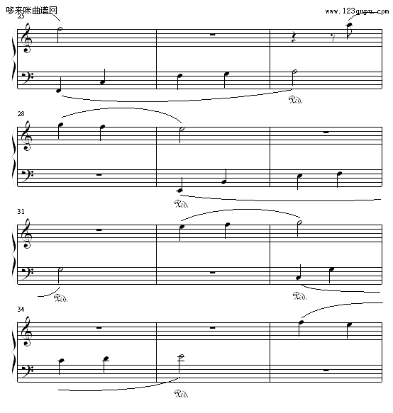 安静的心-小菲侠钢琴曲谱（图3）