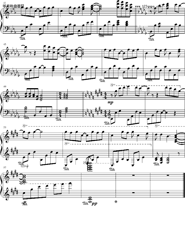 今生前世的樱花-影子·灵魂钢琴曲谱（图3）