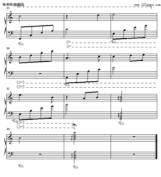 安静的心-小菲侠钢琴曲谱（图8）