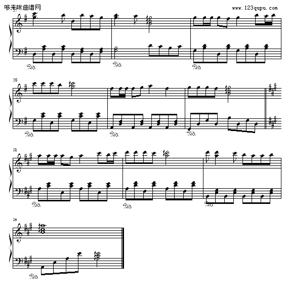 明天-哈迪钢琴曲谱（图3）