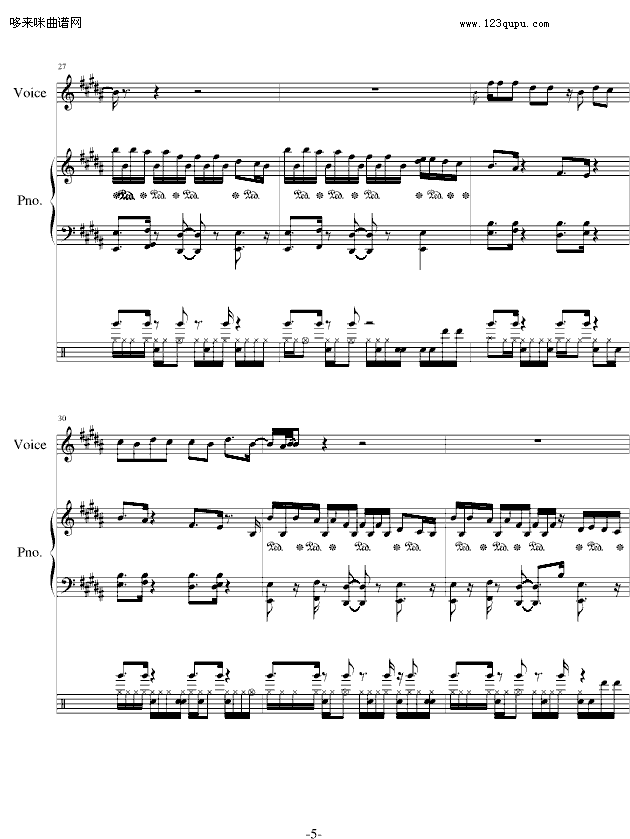 A Thousand Miles-Vanessa Carlton钢琴曲谱（图5）