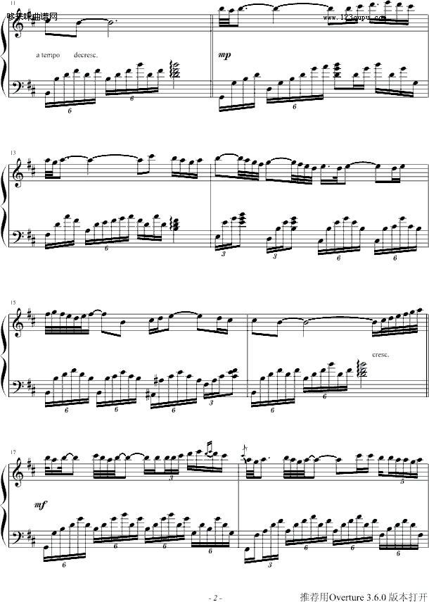 阿兰胡埃斯-罗德里戈钢琴曲谱（图2）