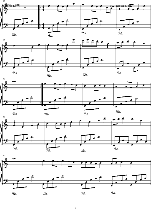 四季组曲之冬隐-卡其小可钢琴曲谱（图2）