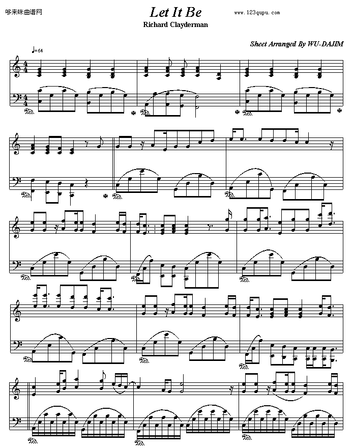 Let it be-欧美日韩钢琴曲谱（图1）
