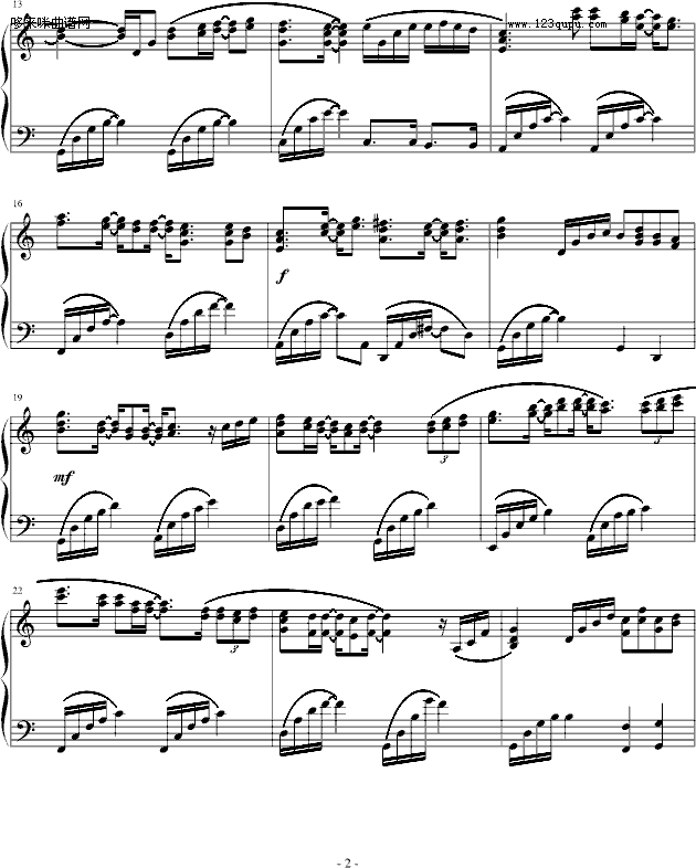 恭介 NO.1-动漫影视钢琴曲谱（图2）